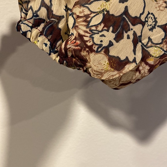 MONTEAU Women’s Pretty Sheer Belted Short Sleeve with Full Slip Dress Sz Small - Picture 12 of 14